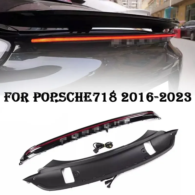 Car Through Taillights For Porsche 718 Cayman boxster 2016-2023 new Rear LED DRL Turn Signal Lamp Assembly Brake Reverse Fog