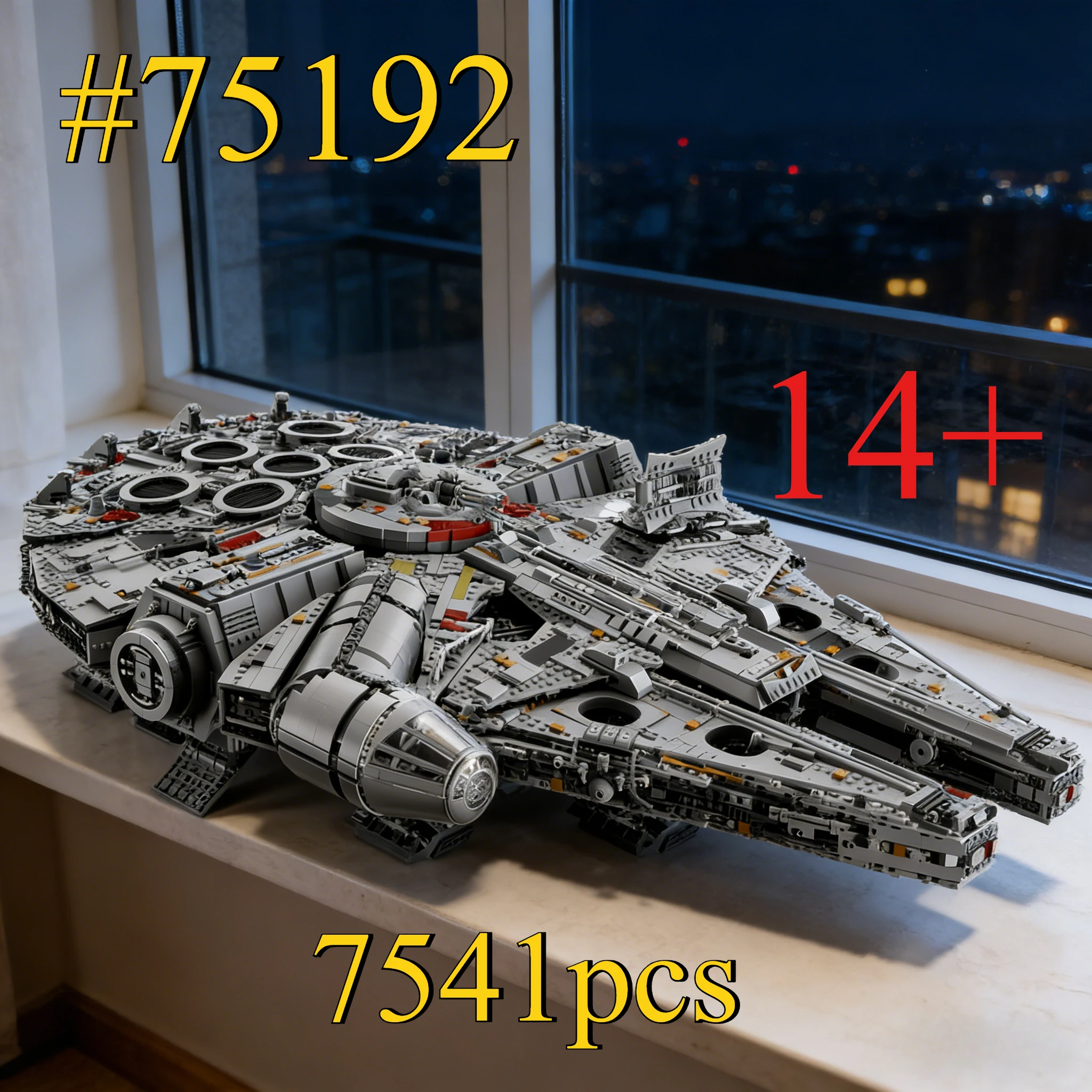 

Наборы мини-блоков Deluxe Millennium Falcon75192, подходящие для подарков на день рождения, не совместимы с деталями Lego, 7541 шт.