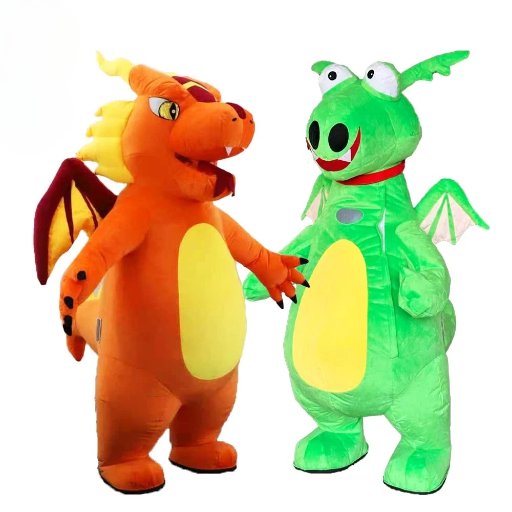

Inflatable Little Flying Dragon Costume Mascot Parade Adult Character Cosplay Halloween Carnival Party Event Set No Battery