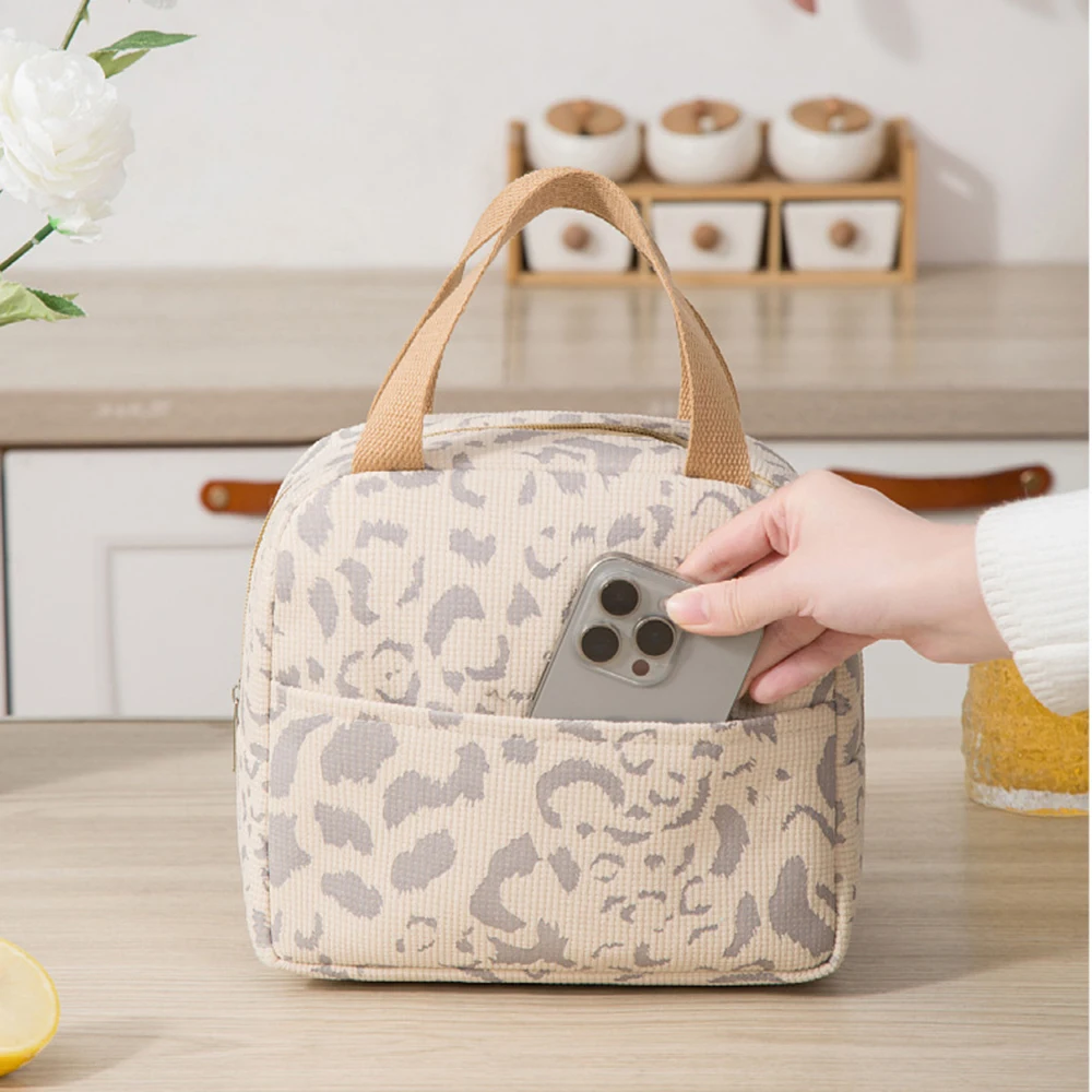 Portable Lunch Bag Women Men Thermal Insulated Lunch Box Tote Cooler Handbag Waterproof Bento Pouch Office Food Shoulder Bags