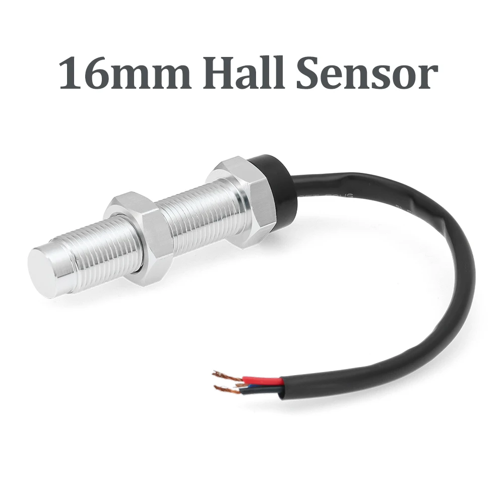 1 Pcs Hall Speed Revolution Sensor 16mm Hall Sensor for Pulse Signal Speed Tachometer Sensor Camshafts Position M16X1.5 Sensor