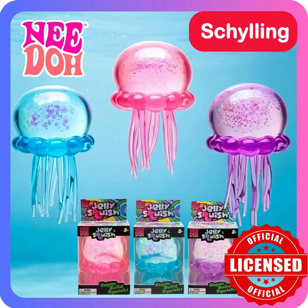 Needoh Squishy Blind Box: Fuzz Ball Jellyfish Stress Relief Toy