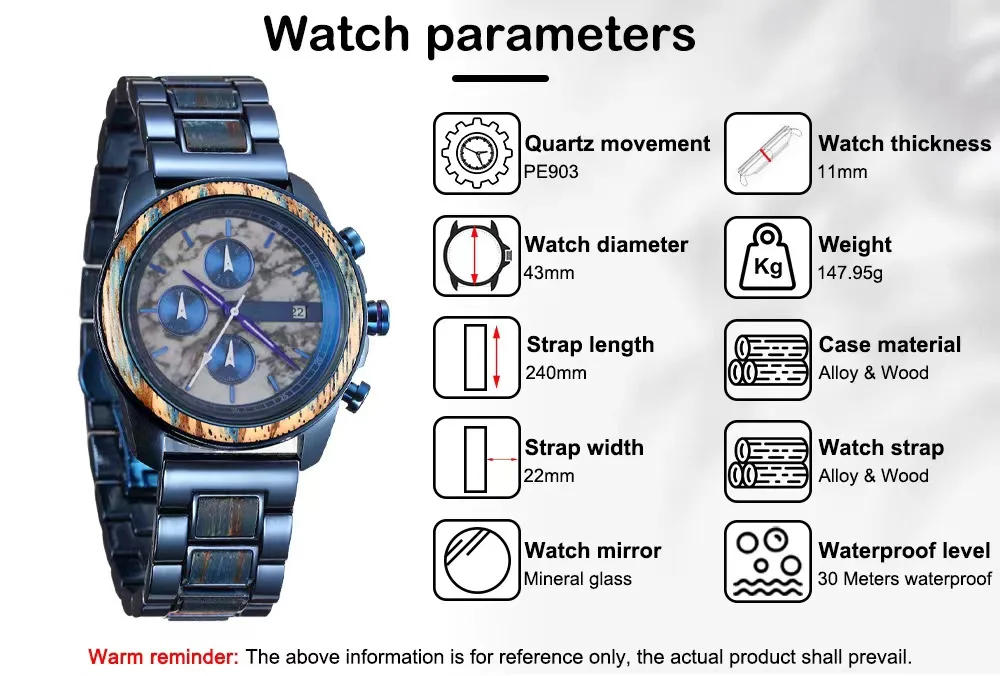 2023 New Multifunctional Marble Dial Quartz Watch