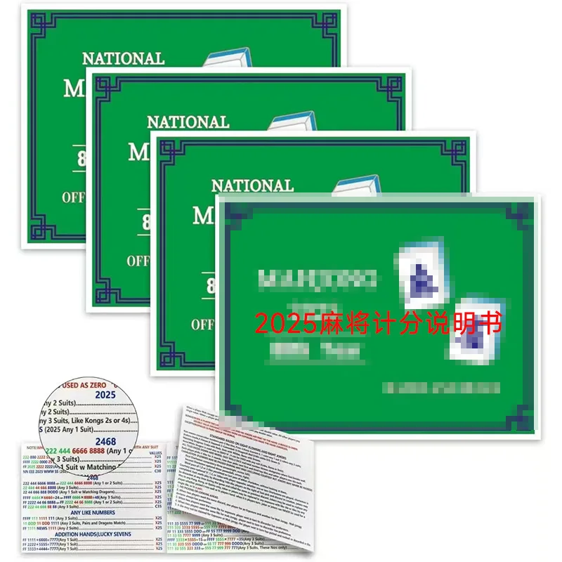 2025 Mahjong Scorecard Mah Hands Rules Mahjongscore Card  Funny Mahjong Game Supplies For Beginners