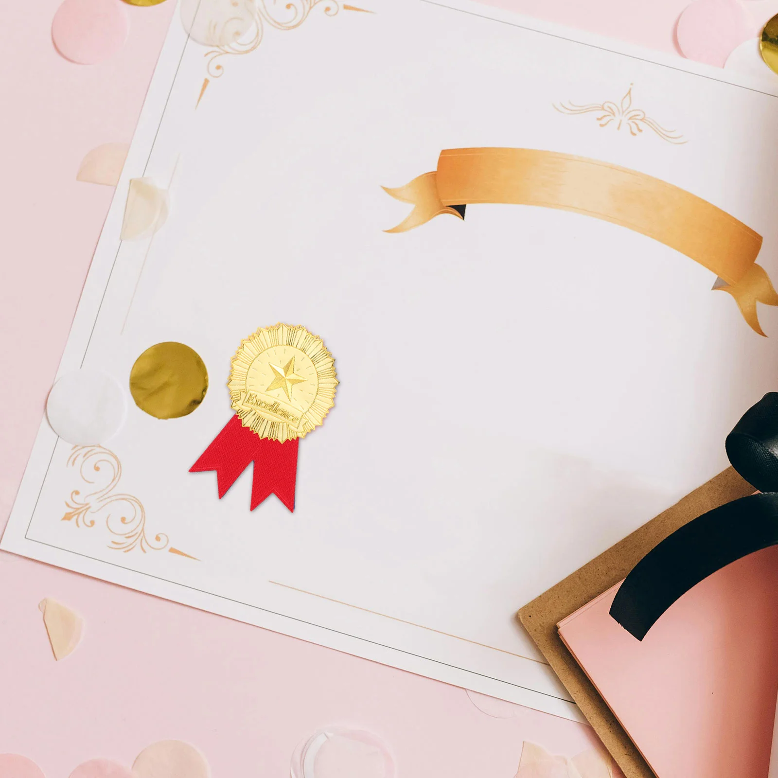 

1 Set Adhesive Diploma Excellence Decals Graduation Award Stickers For Certificate Sealing Decorative Seal Stickers Office Paper