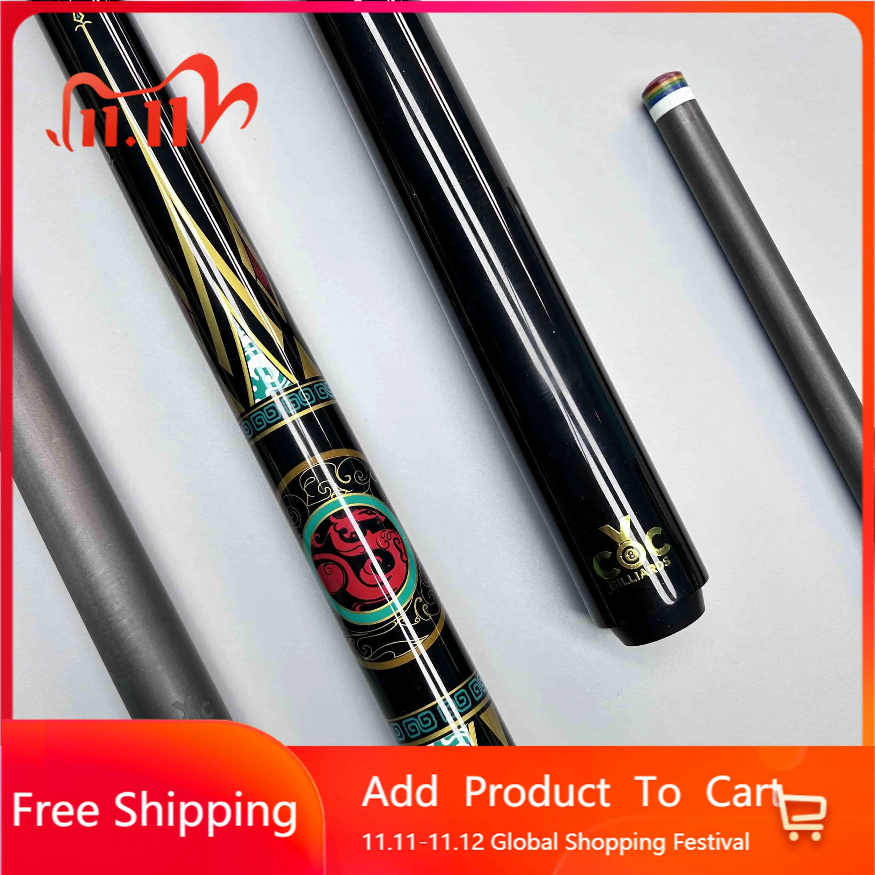 

STLF Premium Carbon Fiber Pool Cue COC Brand Radial Joint High Quality Billiard Cue with Carbon Fiber Shaft 20 oz Wholesale