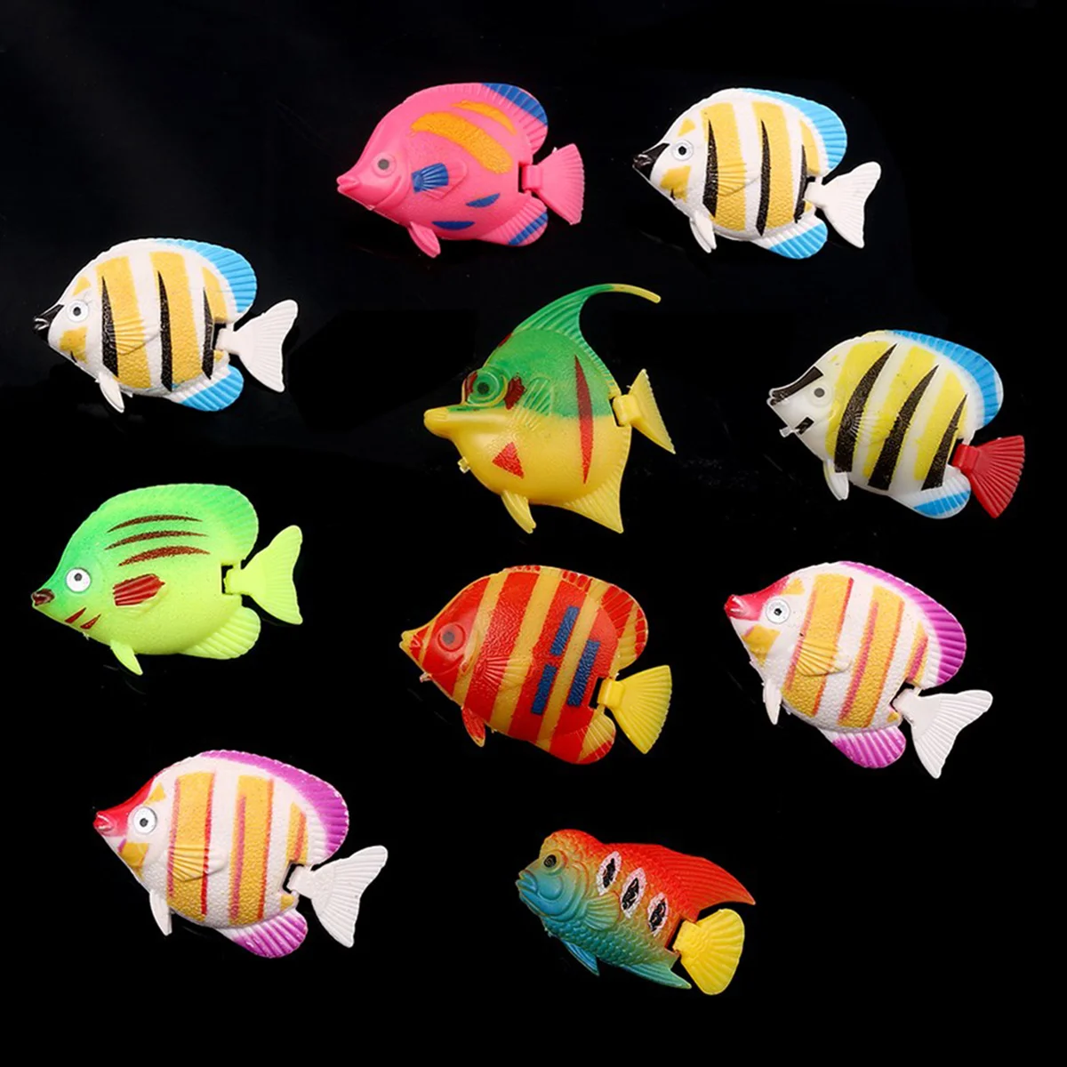 

10pcsFishTankAquariumOrnamentDecorationRandomPatternNonToxicDurableToyGiftPetSuppliesPlasticFishArtificialOrnament