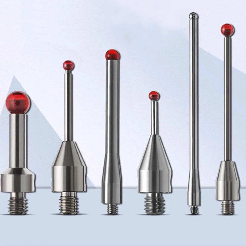 Ruby probe three coordinate M4 steel ball probe machine tool testing needle steel flat measuring needle