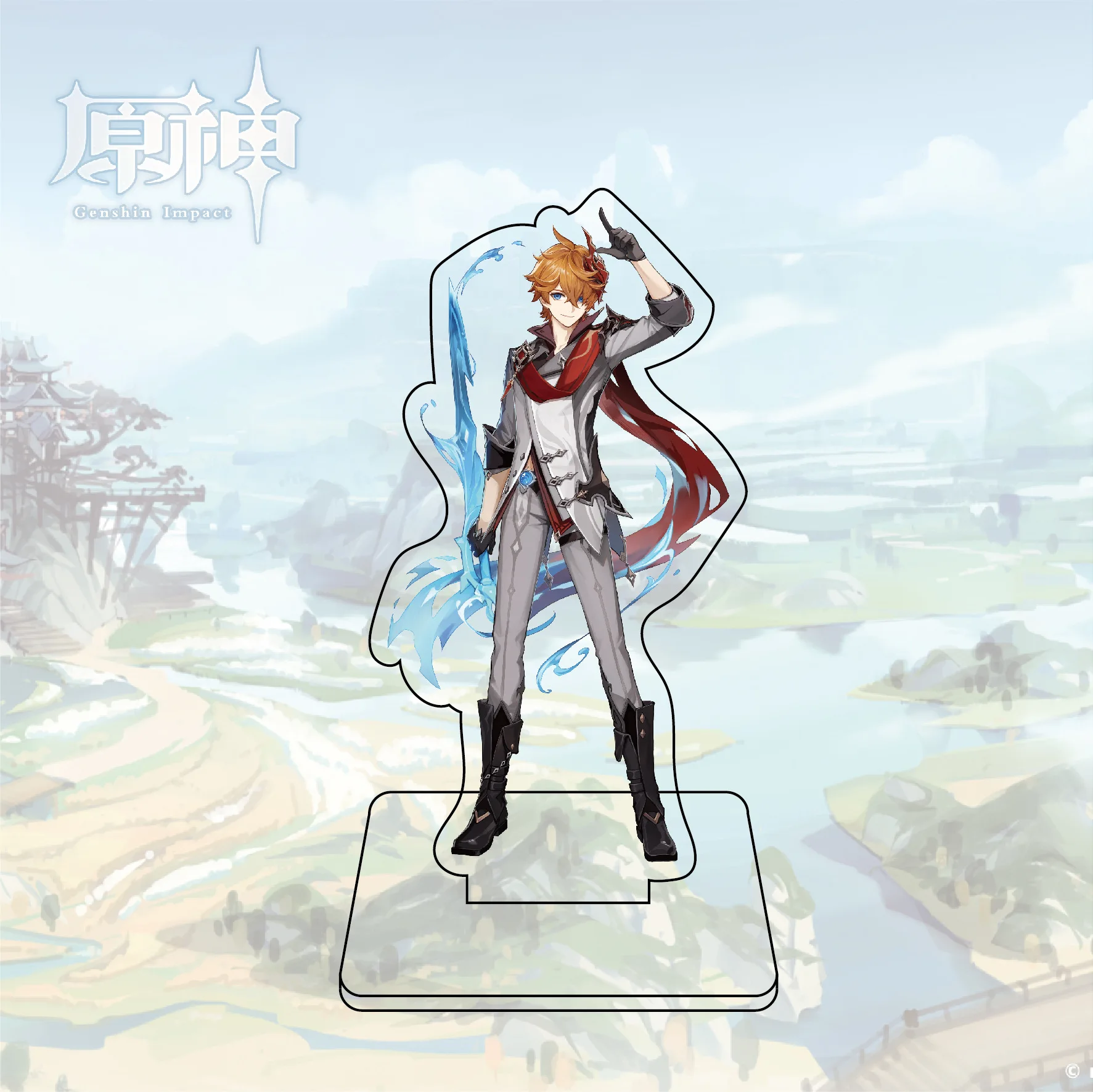 10CM Anime Figure Genshin Impact Zhongli Hu Tao Xiao Beelzebul Acrylic Stand Model Plate Desk Decor Standing Sign Fans Gift