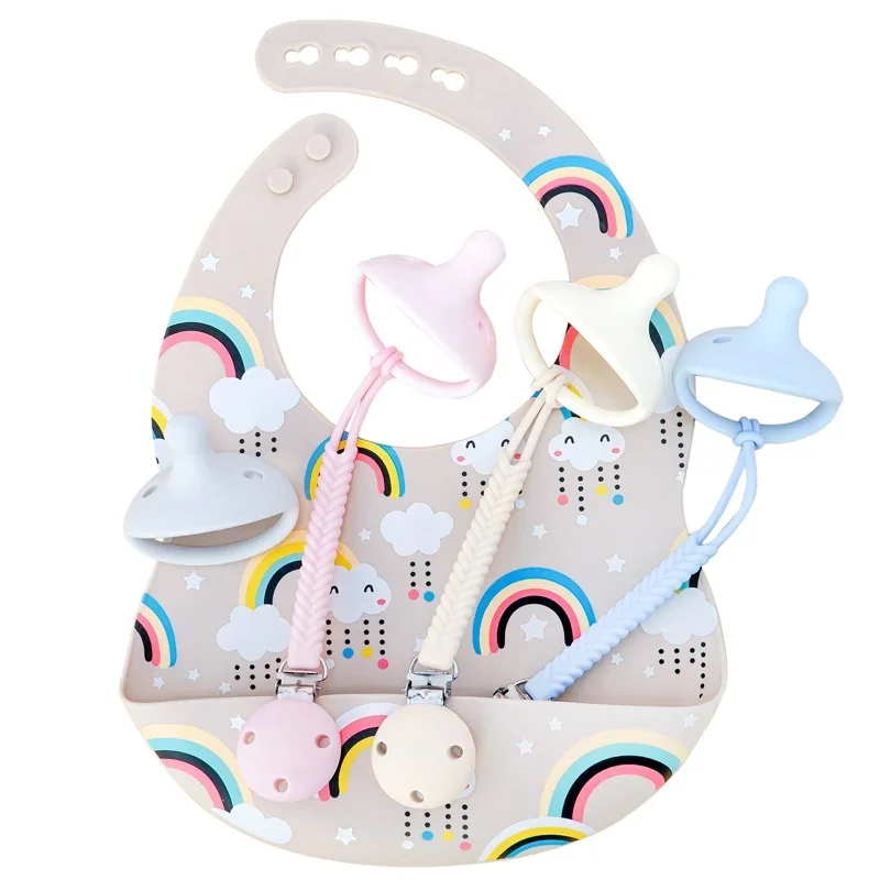 1PC Baby Silicone Pacifier Clip Multicolor Baby Accessories Soft Pacifier Chain Cute Baby Birth Gift Safety Teether For Babies