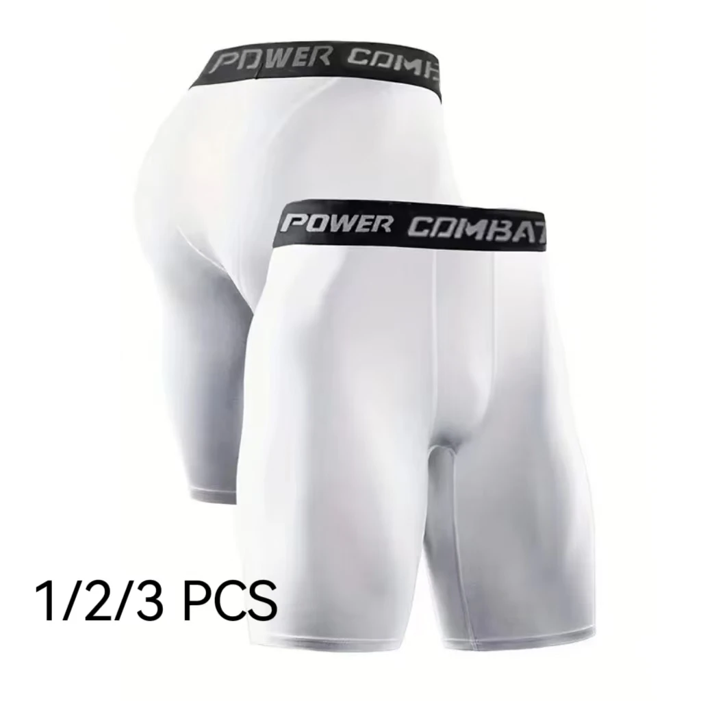 1/2/3 PCS Men's Compression Shorts Boxers Sports Underwear Underpants Gym Quick-Drying Sweatpants Moisture Absorption