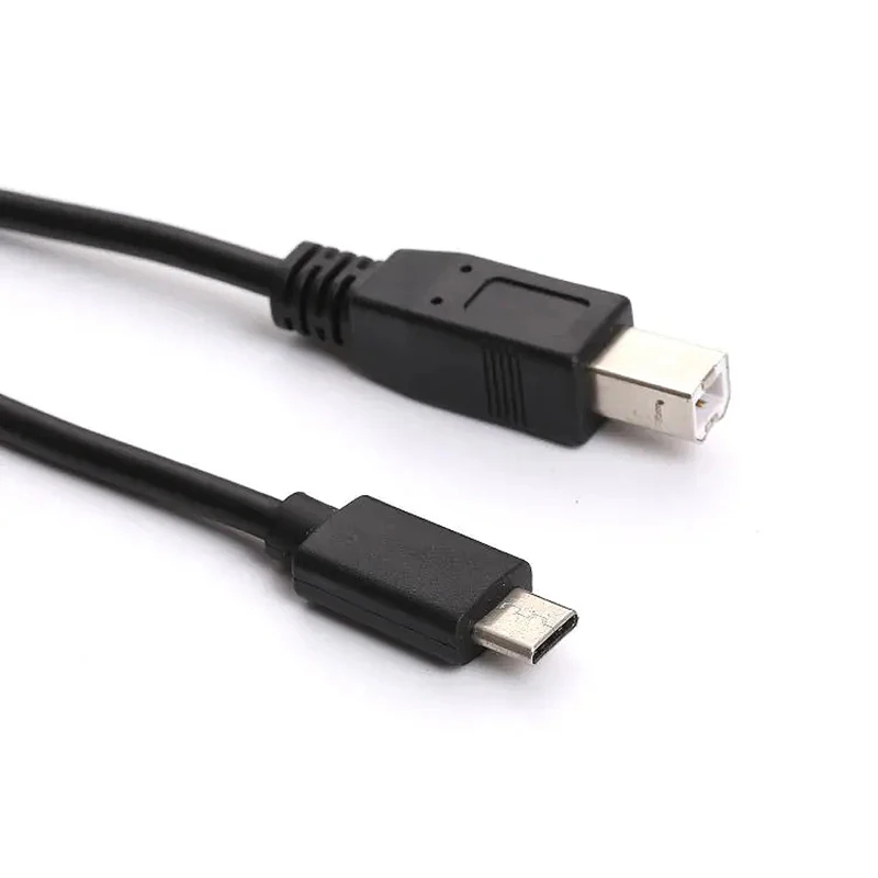 0.5Meter 1M 1.5M 2M 3M Black USB 2.0 type C to USB Printer connect Cable for Mobile Phone scanner