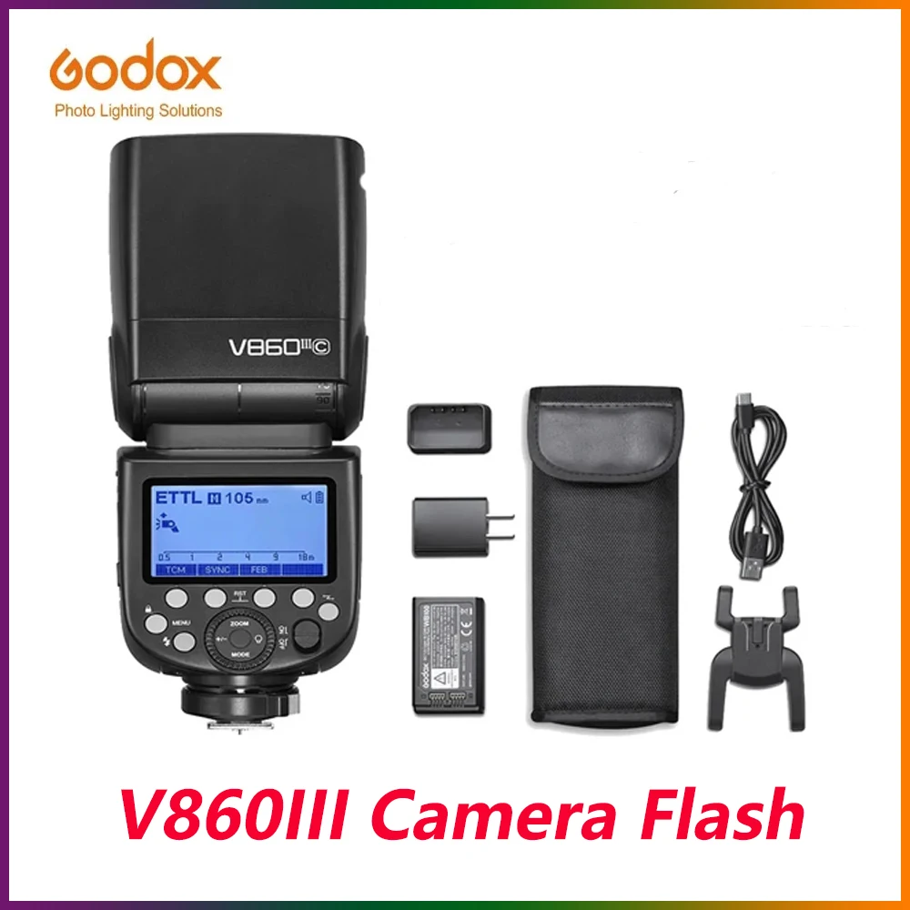 

Godox V860III Camera Flash for Canon Camera Flash Speedlite Speedlight Light 2.4G HSS 1/8000s 480 Full-Power Flashes