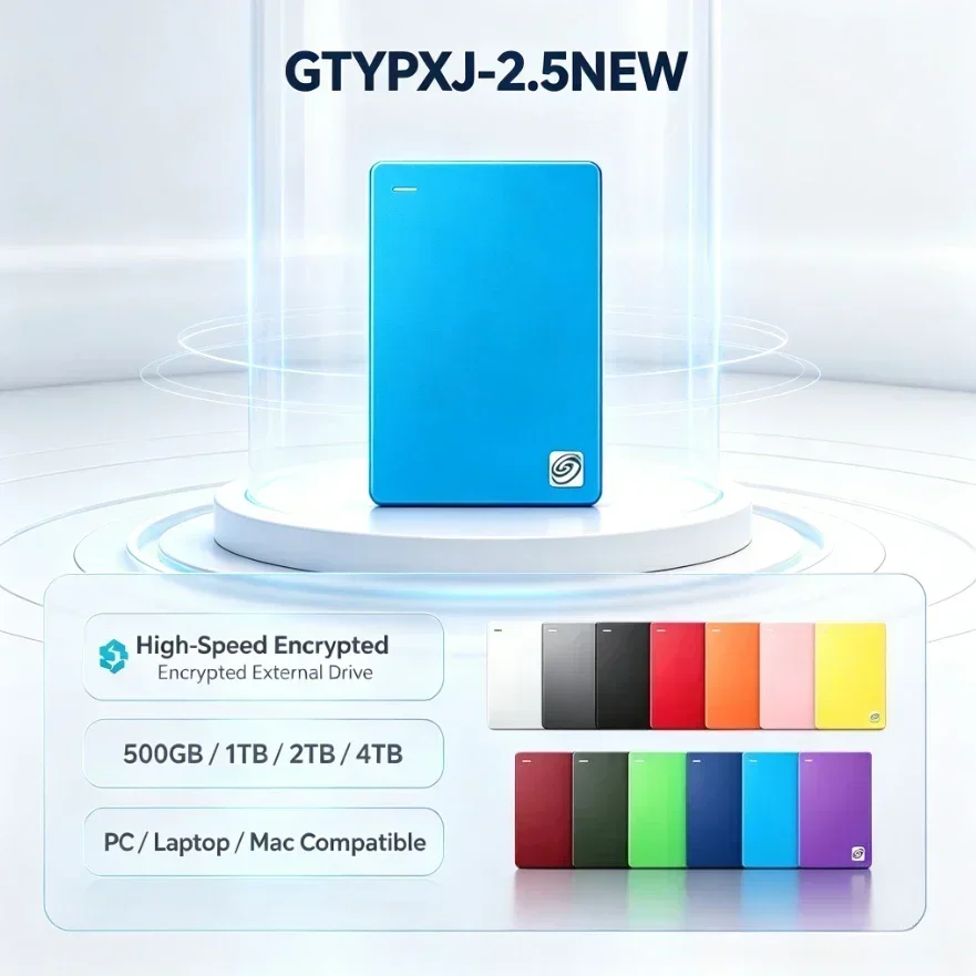 [Brand+] Portable External Blue/Orange/Wine Red Hard Drive High Speed Expansion Storage Disk for Windows Laptop Data Backup