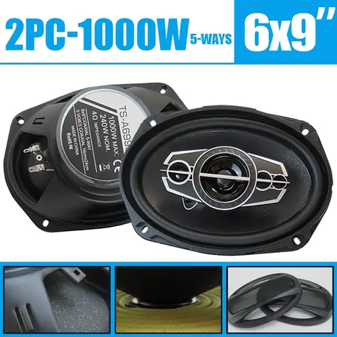 1 paio 6X9 pollici (2X1000W) 2000W 5 vie per auto altoparlanti coassiali ad alta fedeltà audio musica stereo altoparlanti gamma completa veicolo modificato