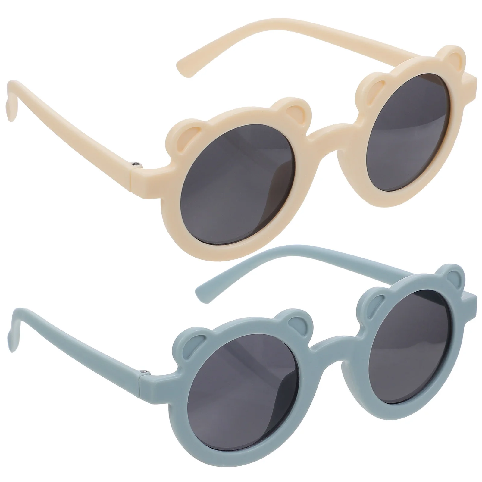 

2Pcs Kids Children Sunglasses Lovely Cartoon Style Lightweight Sunglasses for Party Photo Travel Outdoor Durable Fun Glasses