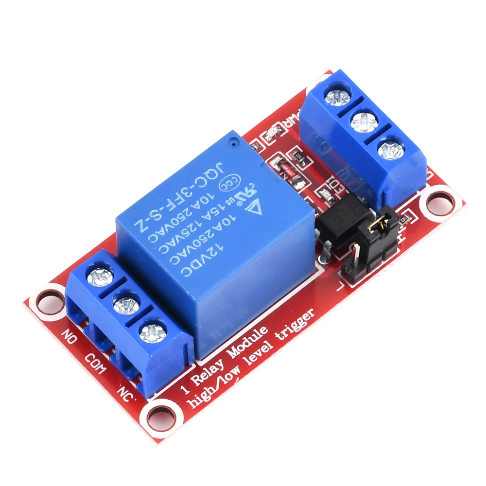 Placa de Módulo de Relé Escudo com Optoacoplador, Suporte Alto e Baixo Nível Trigger, 1 Canal, 5V, 9V, 12V, 24V