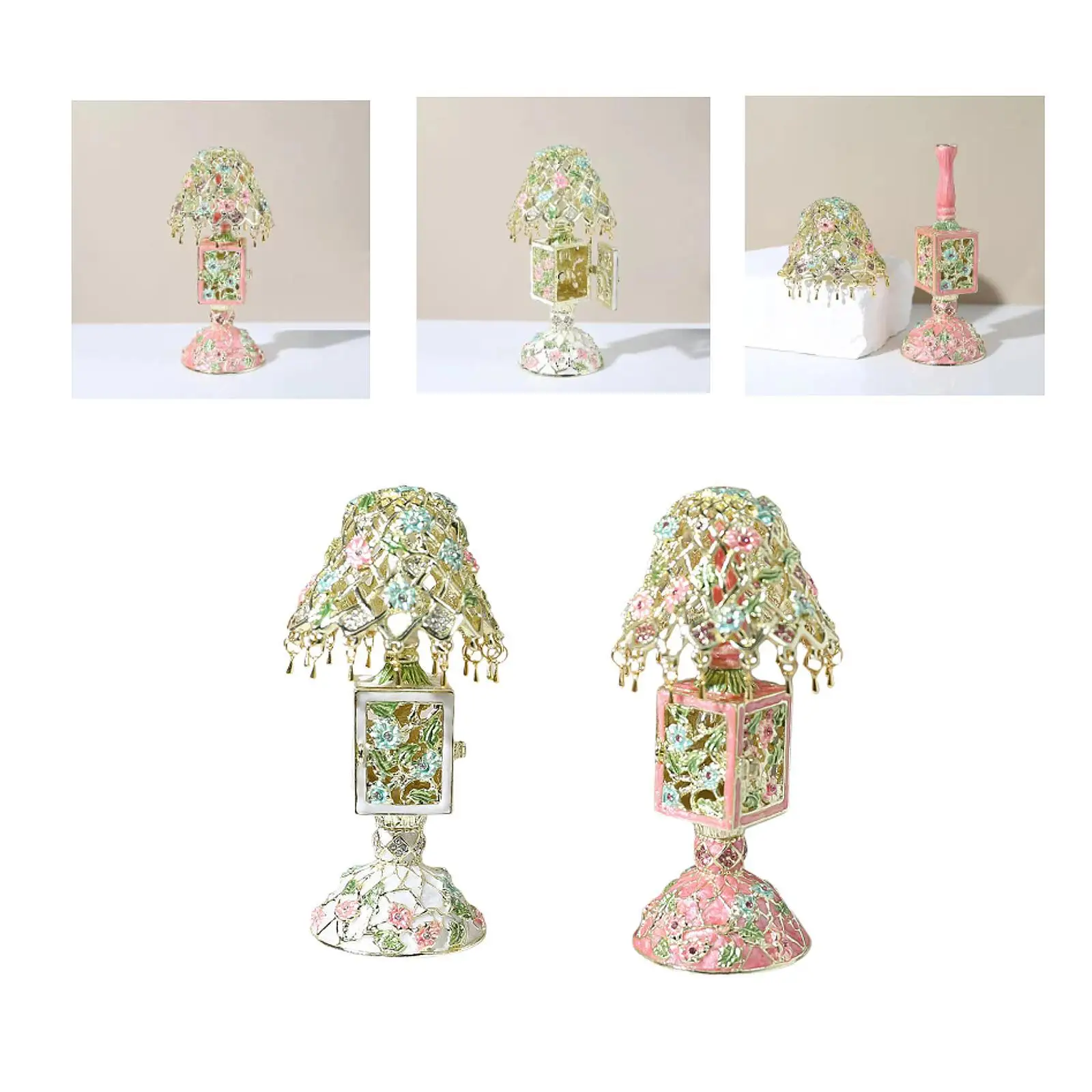 

Enamel Jewelry Box Necklace Women Tabletop Centerpiece Table Lamp Design