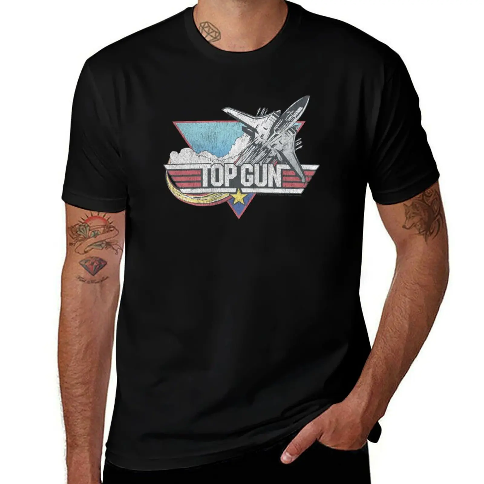

Top Gun Retro Inverted Jet Logo T-Shirt t shirts for man pack white man t shirts cotton g man t shirts for men T-shirt