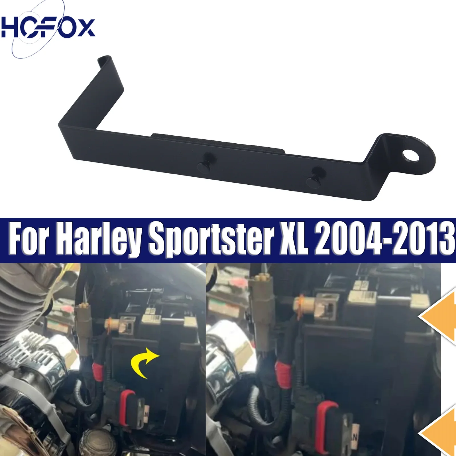 

For Harley Iron XL883N Sportster XL883 2004-2013 Black Motorcycle Battery Hold-Down Tie Bar Strap