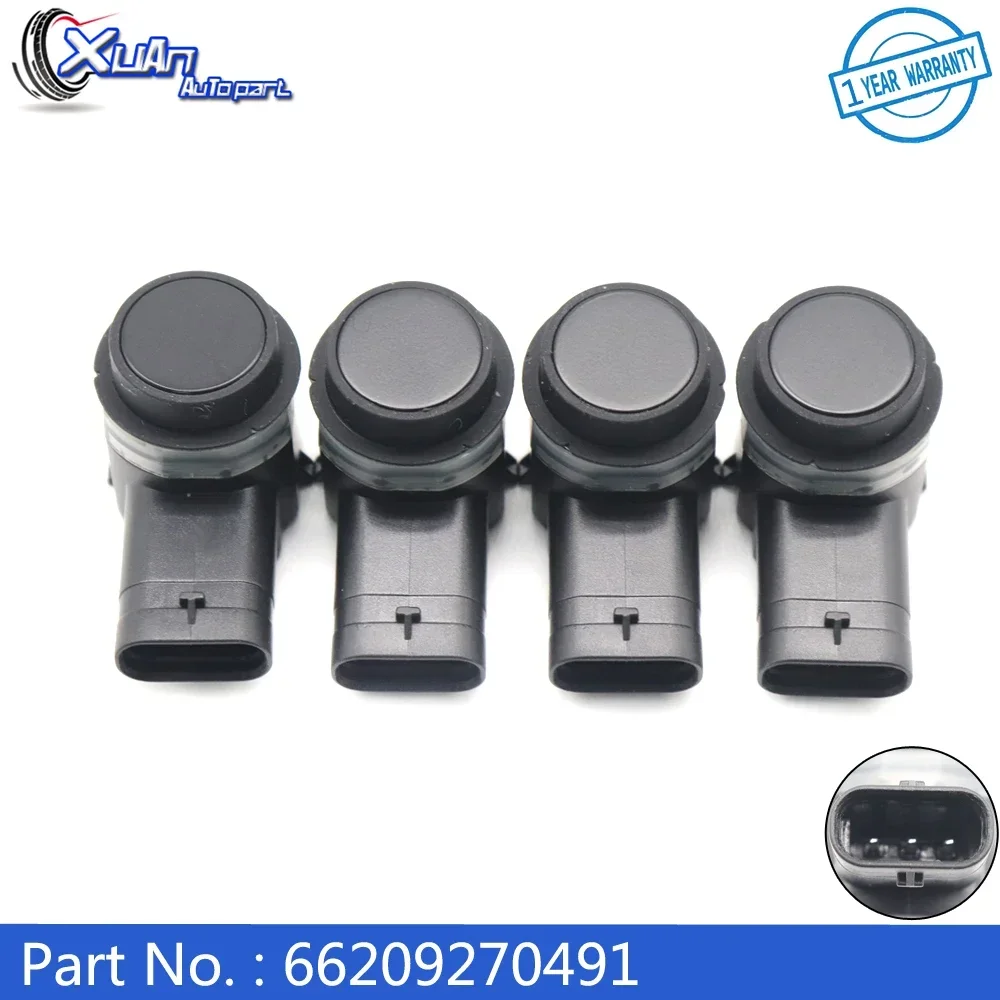 XUAN NEW 4pcs PDC Black Parking Sensor Bumper Reverse Assist 66209270491 For BMW X3 F25 X5 E70 5-Series F07 2010-14 66202184214