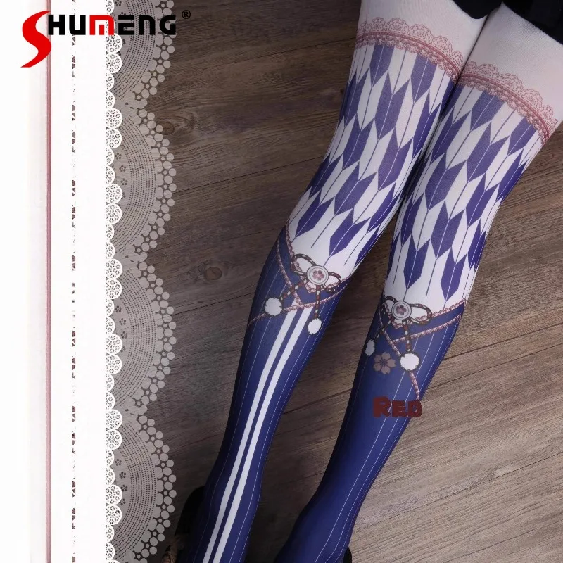 

Japanese Sweet Lolita Socks Gothic Style Original Printed Pantyhose Cute Elegant Lolita Tights Daily Fashion Matching Hosiery
