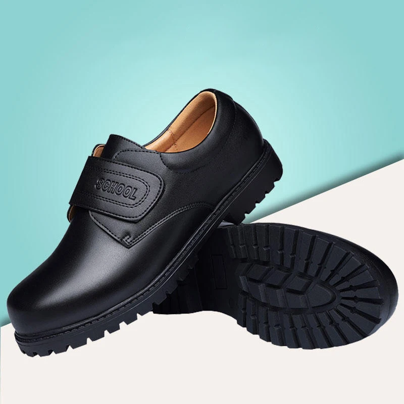 Student Shoes Season Shoes for Boys Black Shoe Children Boy 2024 Spring and Autumn The New British Style Performance Formal Wear