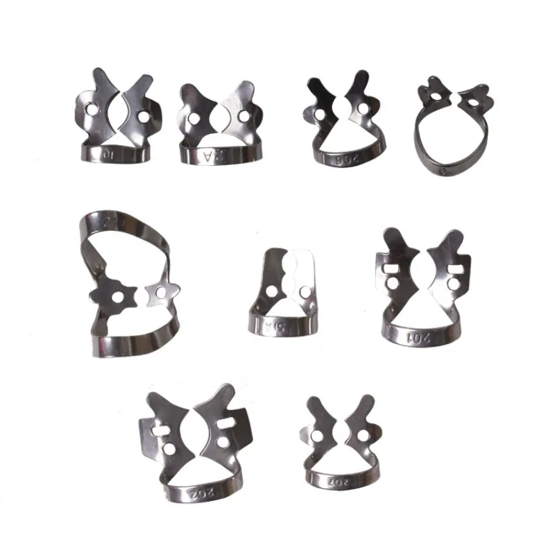 

5pcs Lab Rubber Dam Clamps Endodontics Restorative Barrier Clip B4/B2 Stainless Steel Brinker Clamp Frame Holder Lab Tool