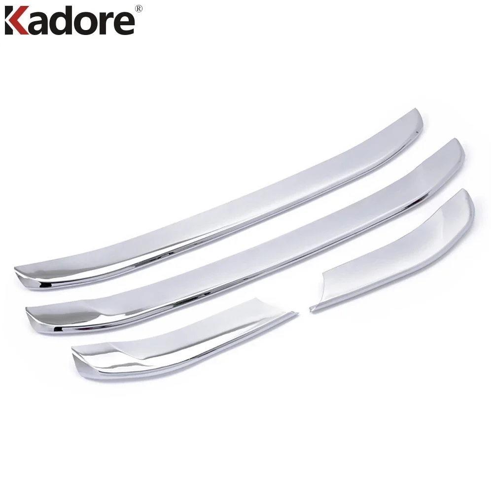 For Hyundai Santa Fe 2010 2011 2012 ABS Chrome Front Center Grille Around Trim Racing Grill Strip Accessories Car Styling