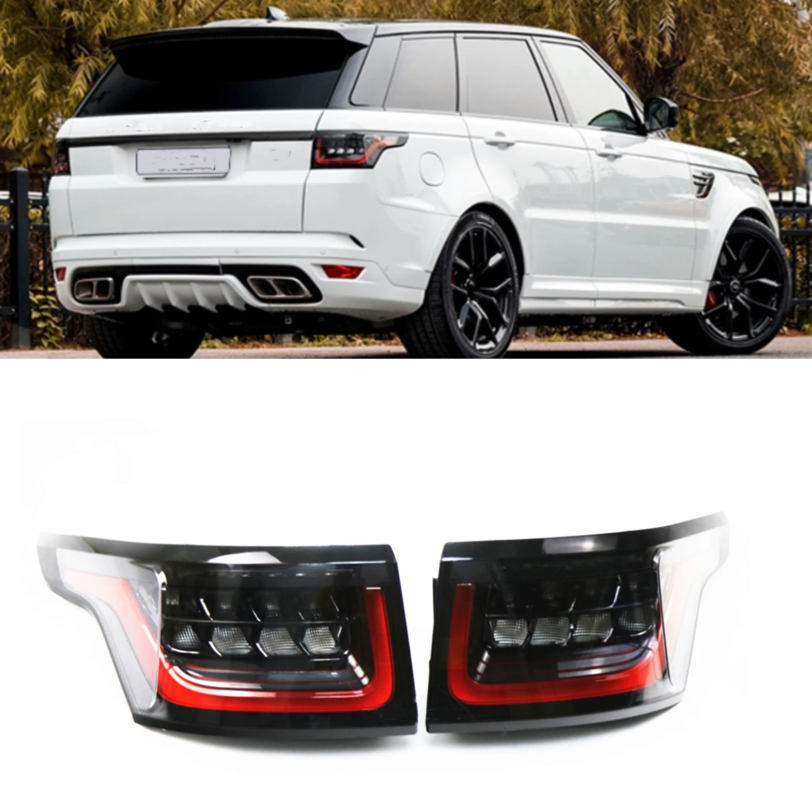 

For Land Rover Range Rover Sport 2014-2022 L494 LED Rear Bumper Lamp Taillight Tail Light Assembly Turn Signal Brake Taillamp