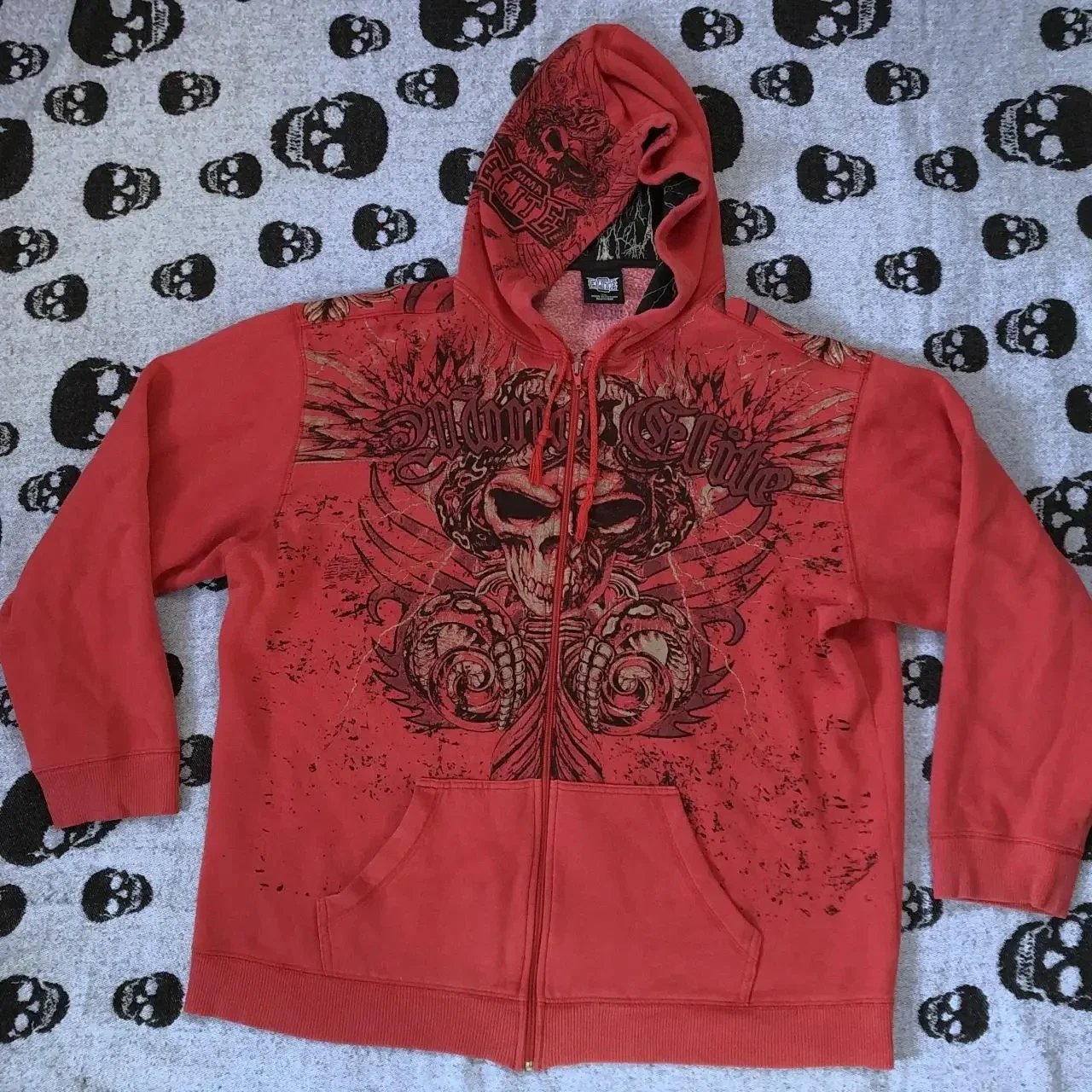 2024 New American Vintage Y2k MMA Elite Zip Up Hoodie Size Small 