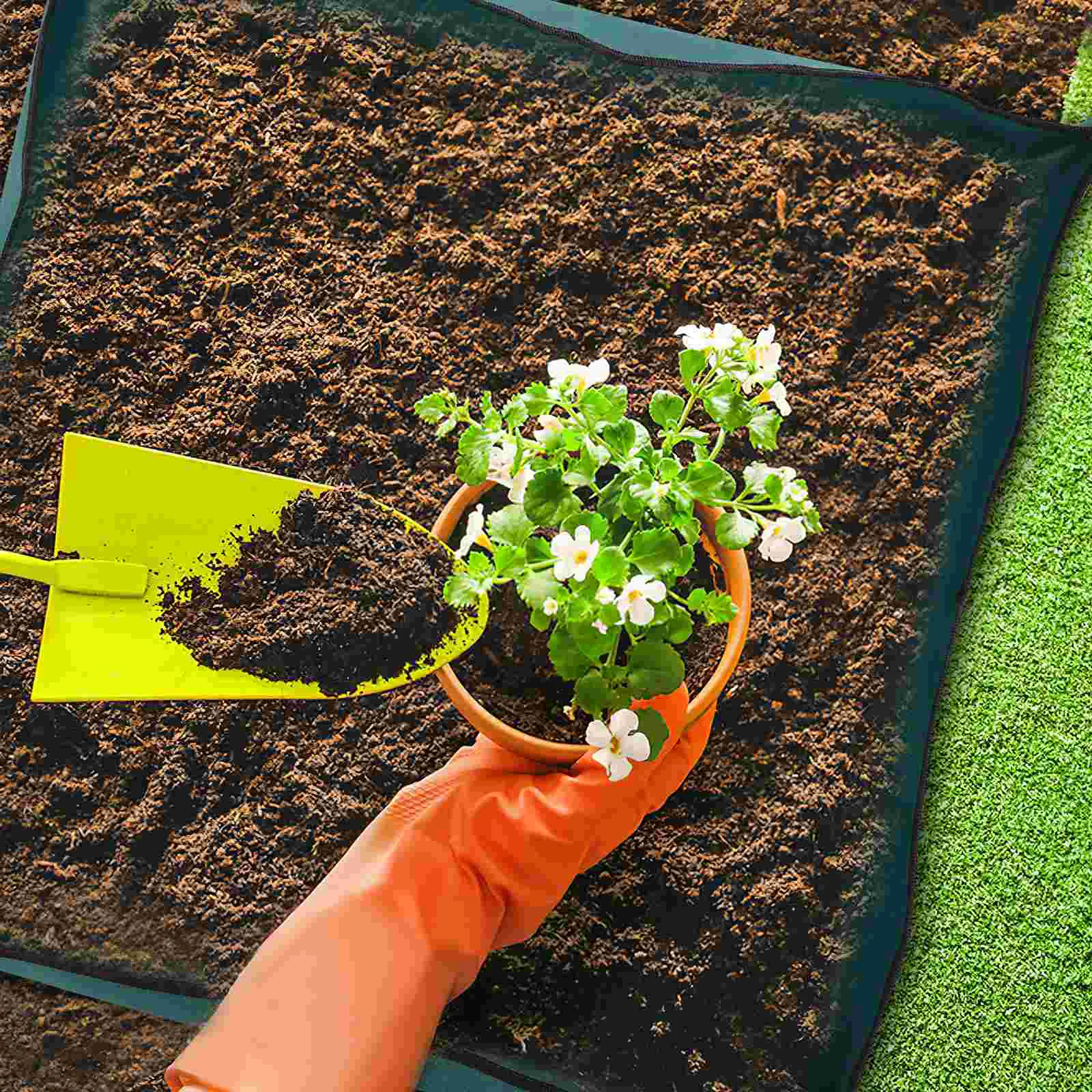 Tanaman Dalam Ruangan Tikar Taman Penanaman Pot untuk Terpal Perlengkapan Berkebun Bantalan Tanah Anak