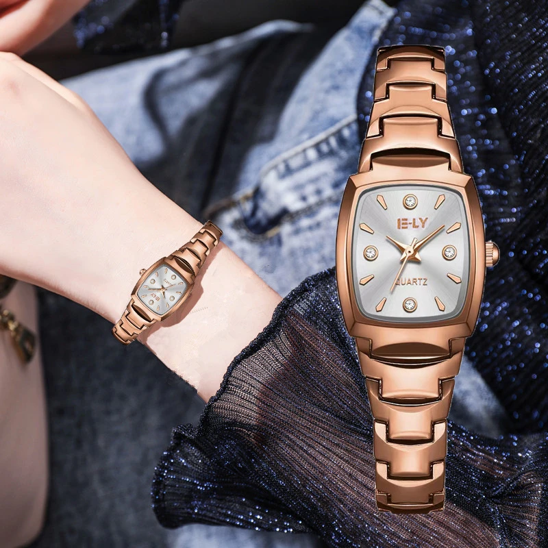 Stainless Steel Women Watch Simple Fashion Ladies Watches Quartz Elegant Luxury Rhinestone Female Wristwatch Gift Clock 2022