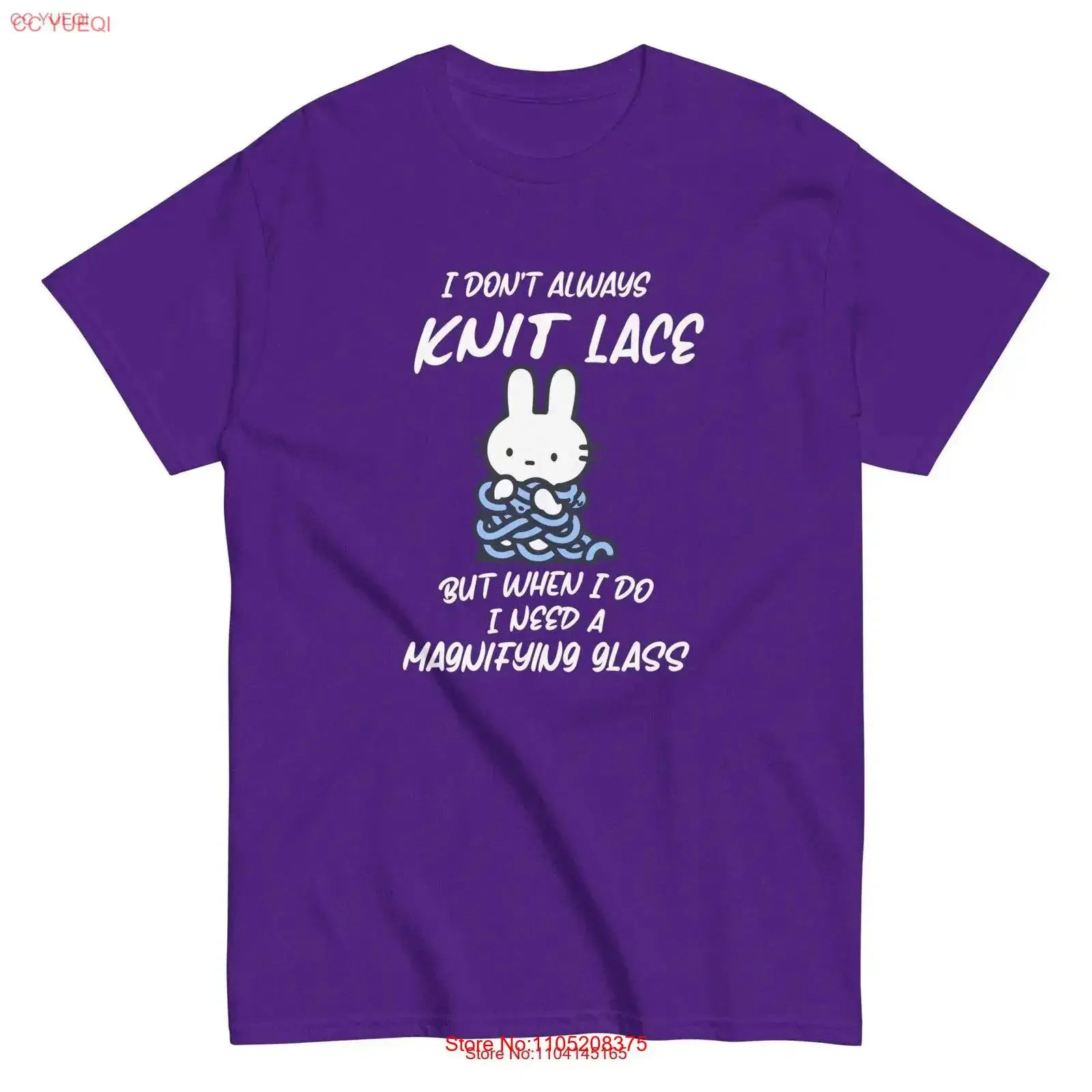 

Funny Knitting T Shirt I Dont Always Knit Lace But When Do Need A Magnifying Glass vintage Washed Stylish fashion homme Unisex