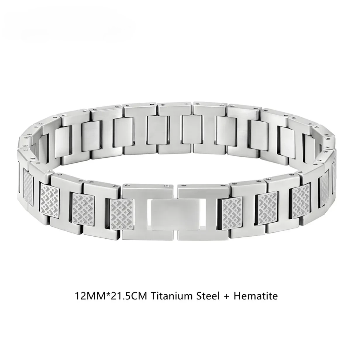 

Titanium Steel Men's Bracelet Crocodile-Pattern Link Chain Premium Business Jewelry Gift NO BOX