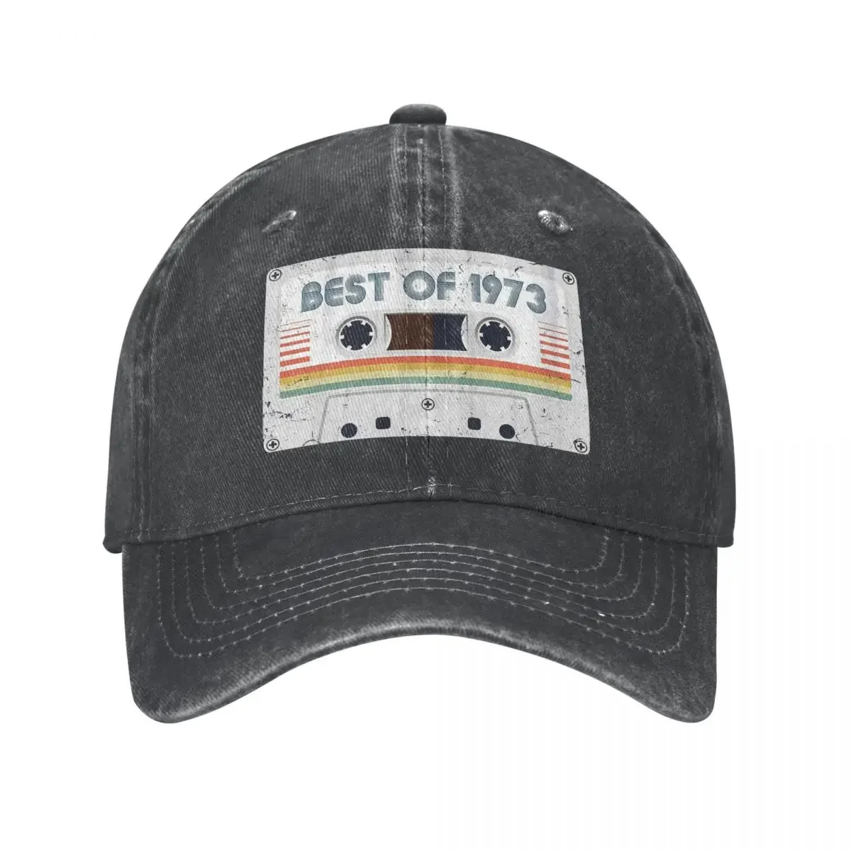 50th Birthday Best Of 1973 Cassette Tape Vintage For Gift Baseball Caps Denim Hats Casquette Streetwear Baseball Cowboy Hat