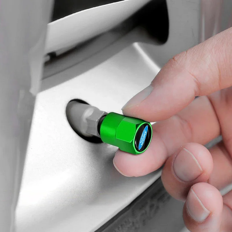 Car Styling Car Tire Hexagonal Valve Nozzle Cap For Ford Focus 2 3 Mondeo Fiesta Kuga Ranger Escort Explorer Excape Taurus