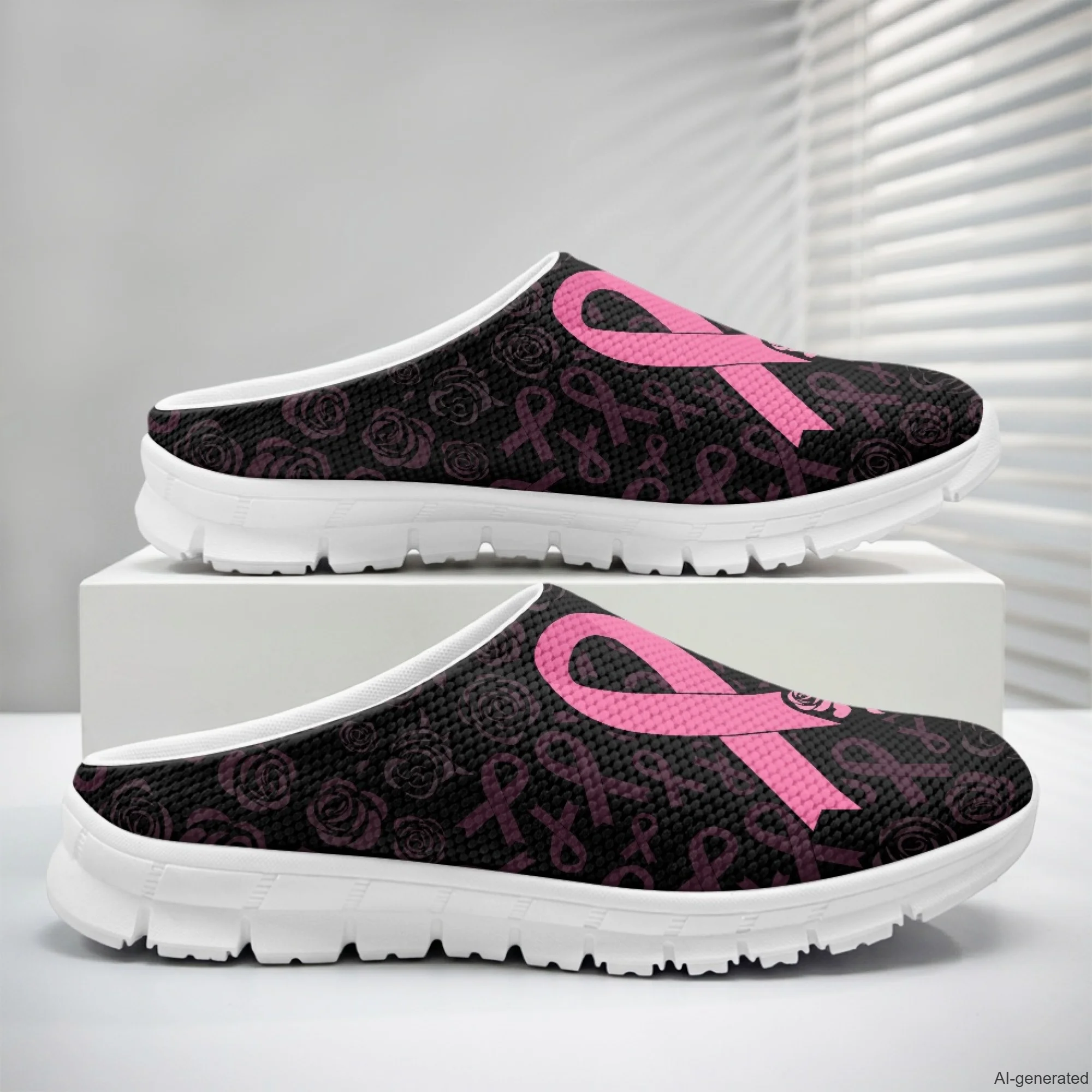 XIXIRIMIDO Women's Slippers Nurse Shoes Women's Sandals Breast Cancer Pink Ribbon Sapatos Femininos Elegante Man Shoes Chinelo