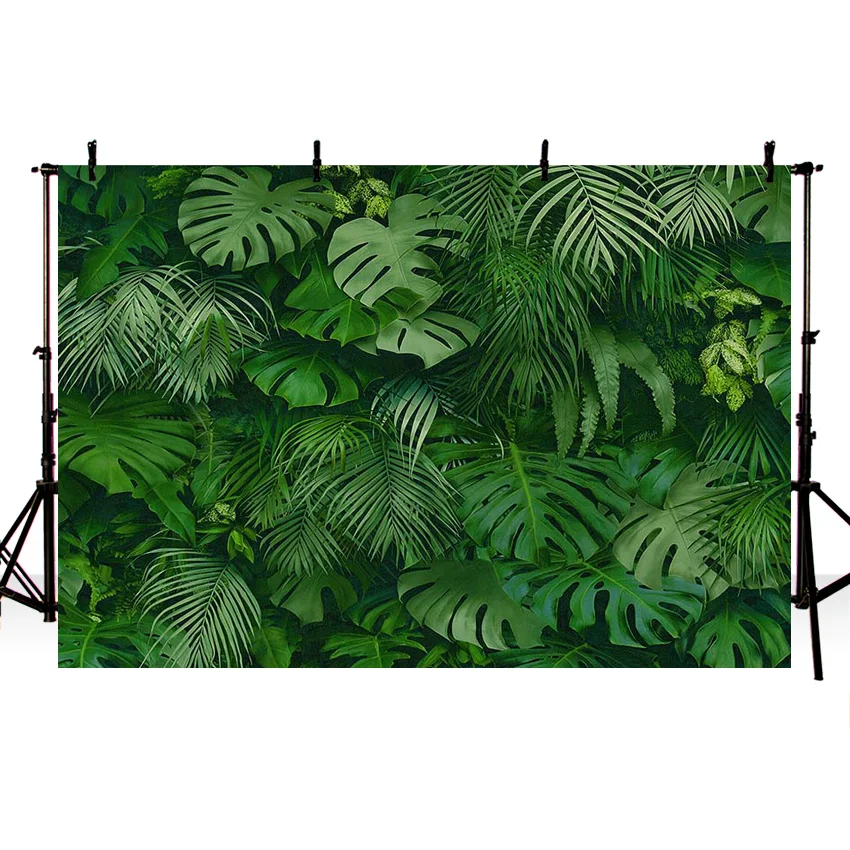 Spring Tropical Photography Background Forest Green Grass Boy Child Birthday Party Decoration Backdrop Photo Studio Photobooth