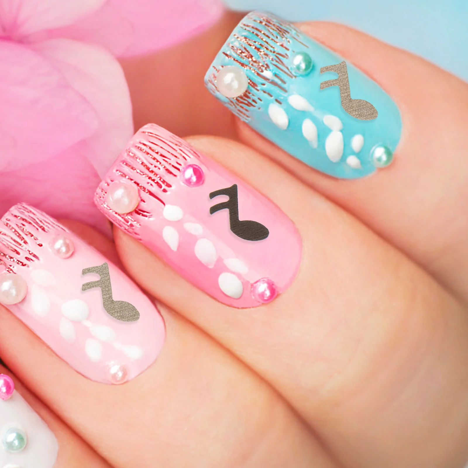 

Note Shape Art Sequins High-Quality Pvc Nail Decor For Diy Manicure Glitter Accessories Salon Use Nail Paillettes