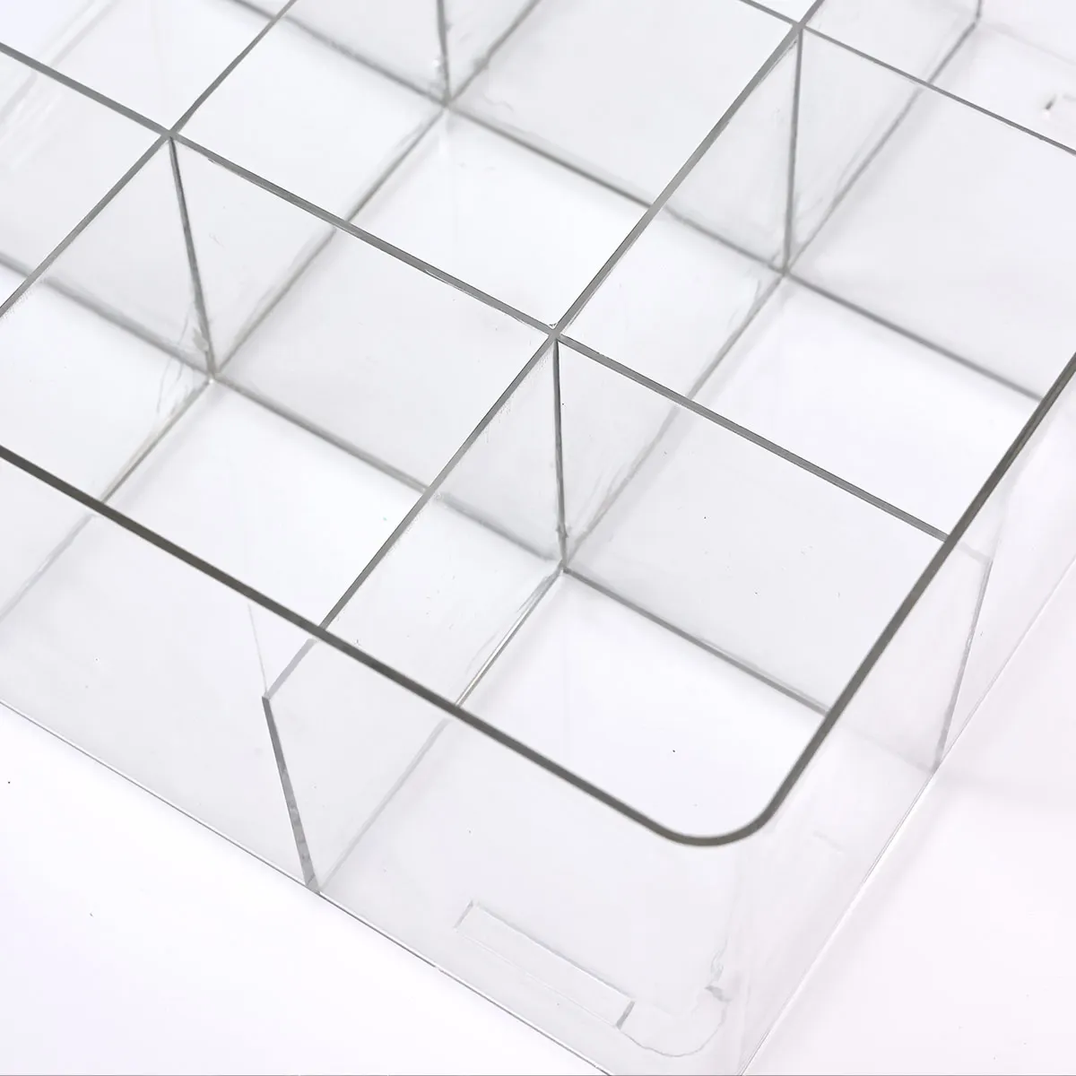Transparente Nagellack-Aufbewahrungsbox - Klappdeckel-Typ, Geeignet für Lippenstift, Parfüm, Essenz, 9-Fächer Schmuckbox mit Großer Kapazität – Detail 2