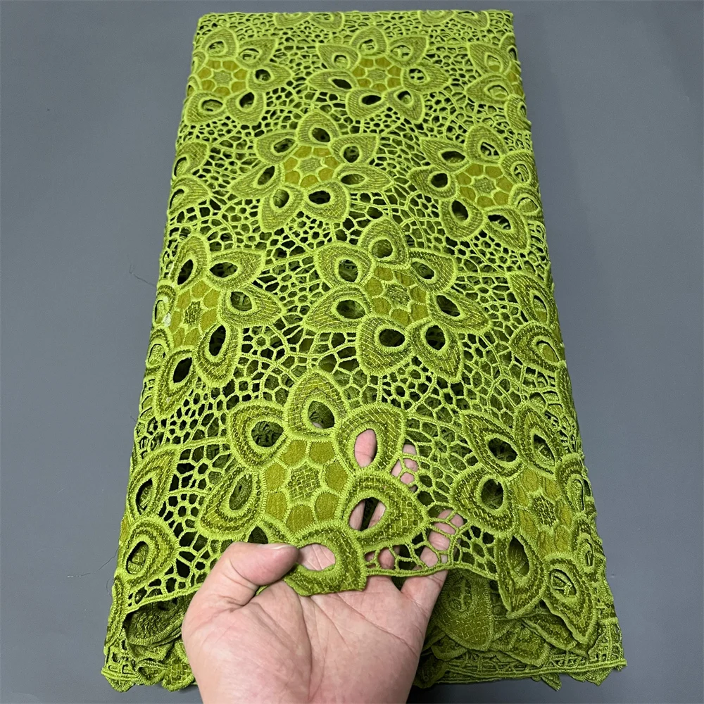 قماش دانتيل تول نيجيري أفريقي عالي الجودة مطرز بالترتر قماش جبر فرنسي للحفلات/فساتين الزفاف 5 ياردات 2025 #3