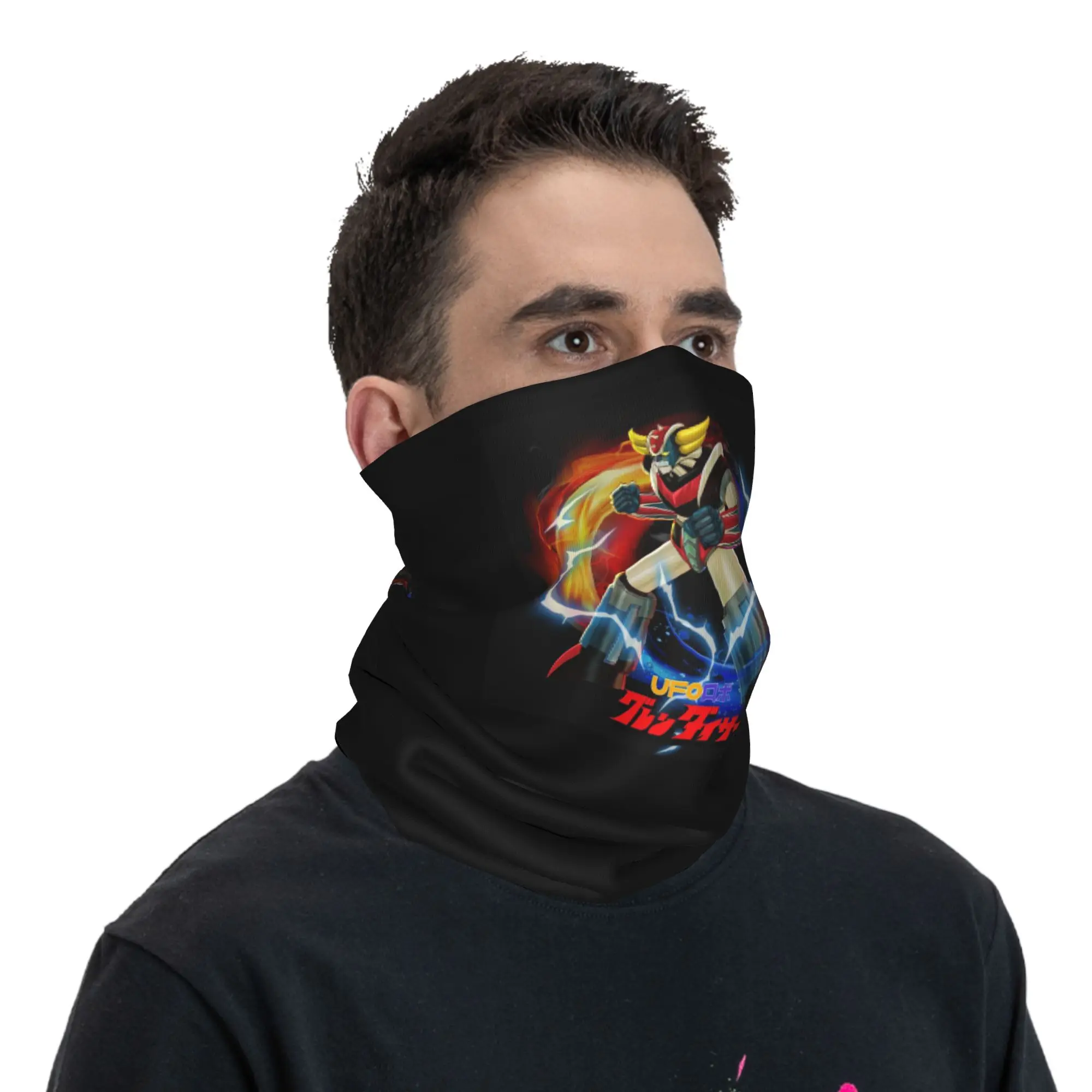 

Mazinger Z Mad Robot Grendizer Anime Manga Bandana Neck Gaiter Printed Mask Scarf Face Mask Riding For Men Women Adult Windproof