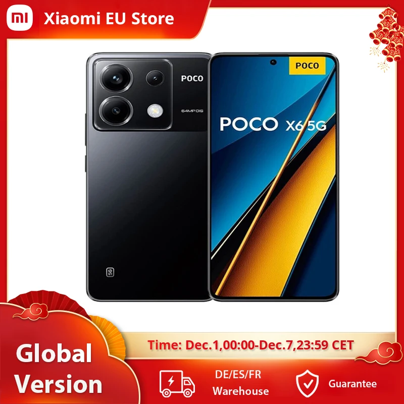 Global Version POCO X6 5G NFC Snapdragon 7s Gen 2 120Hz Flow AMOLED Display Smartphone 64MP Camera with OIS NFC 67W Charging