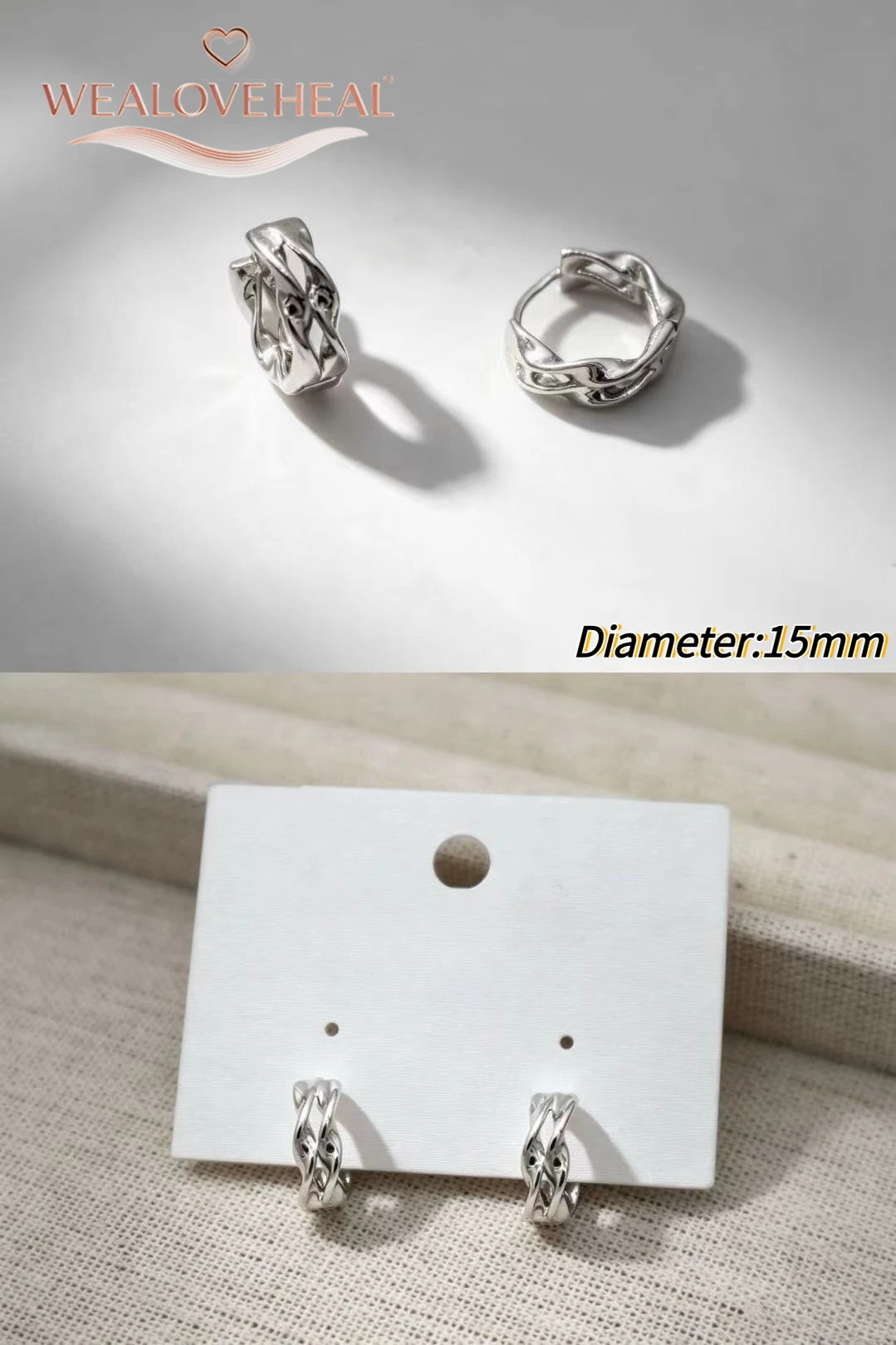 ohrringe damen, ohrringe, Rhodium-Plattierte Messing Huggie Creolen Minimalistische Geometrische Strukturierte Designs, Eleganter Alltagsschmuck Geschenk für Frauen – Detail 39