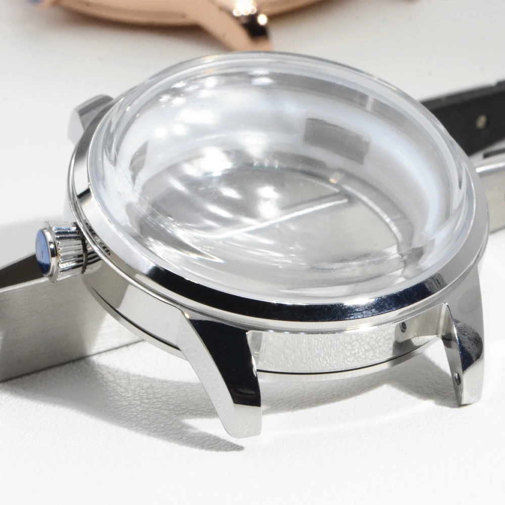 NH35 40mm Case Suit 35mm Dial Cocktail Watch Case Sapphire Glass Silver Rose Gold Watch Accessories Diving Men's DIY