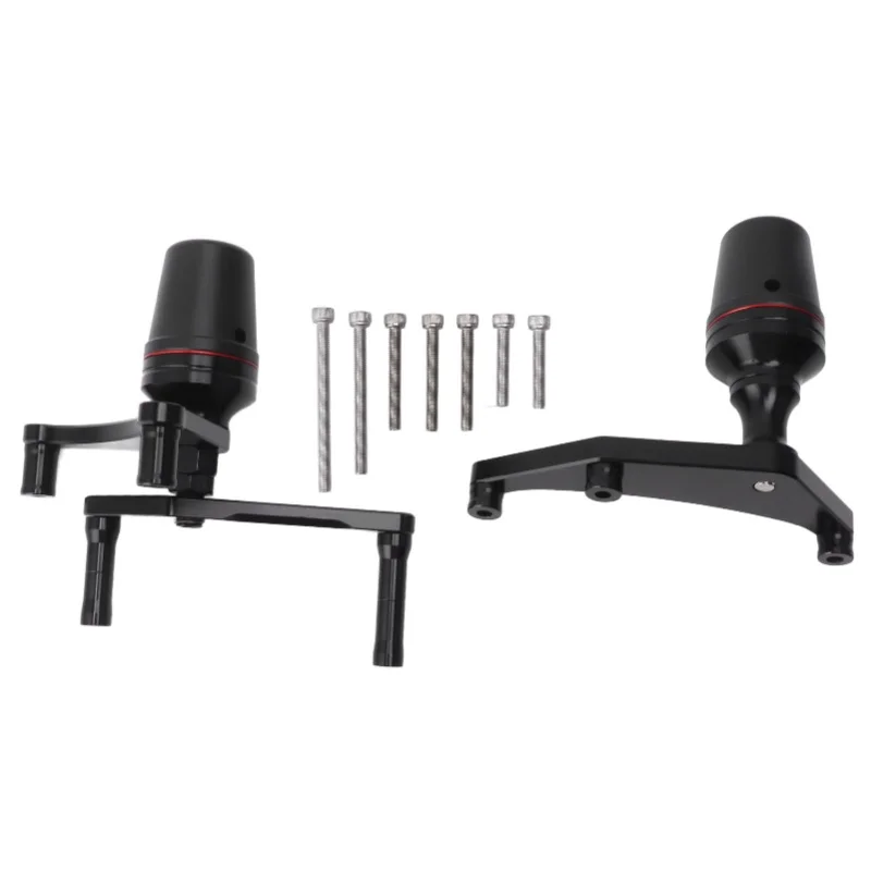 

2 шт. слайдер рамы мотоцикла, антикоррозийный черный, сильная защита, защита от столкновений, замена защитной рамы для DUCATI PANIGALE V4