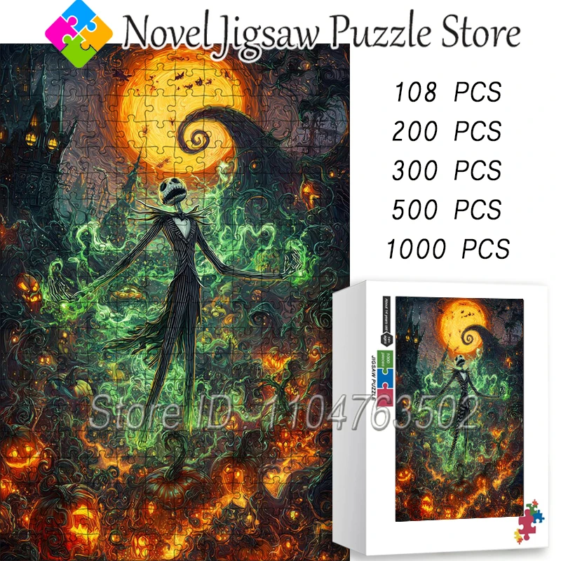 

Серия Хэллоуина «Кошмар перед Рождеством» Пазлы из фильмов Диснея Пазлы для взрослых Подарок для снятия стресса Дети Игрушки ручной работы