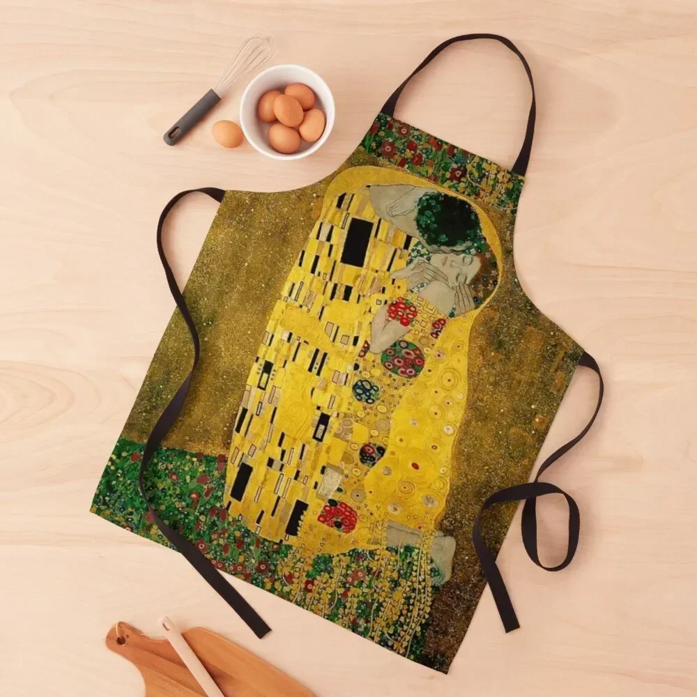 

The Kiss by Gustav Klimt|Liebespaar - The Lovers Apron For Hairdresser Useful Things For Kitchen Chef jacket men Apron