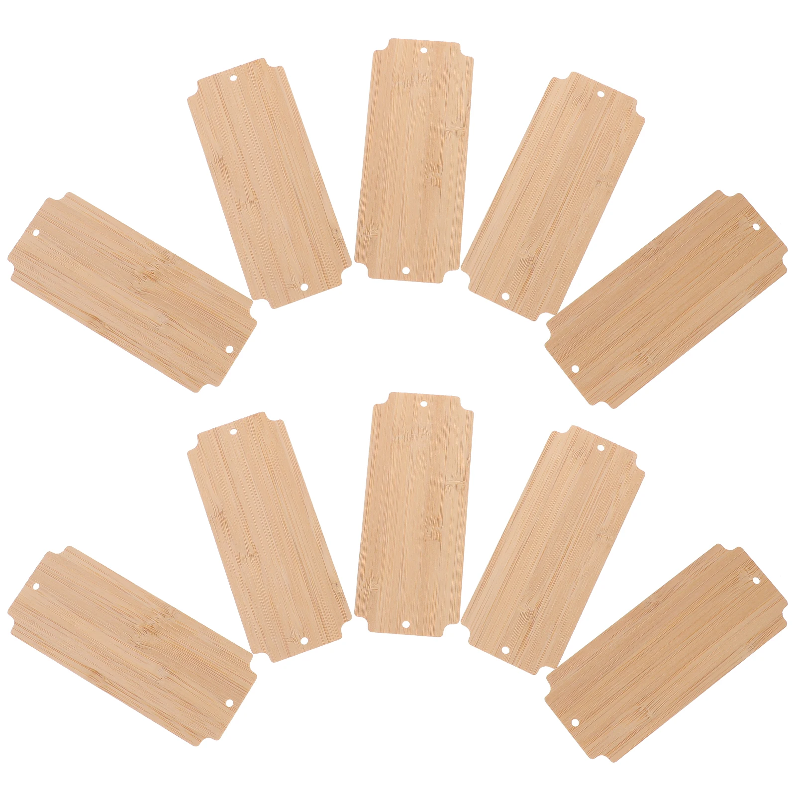 10 قطعة قواطع مستطيلة من الخيزران علامات فارغة لتقوم بها بنفسك شرائح حرفية خفيفة الوزن قابلة للكتابة هدية علامات زخرفية للرسم الإبداعي #4